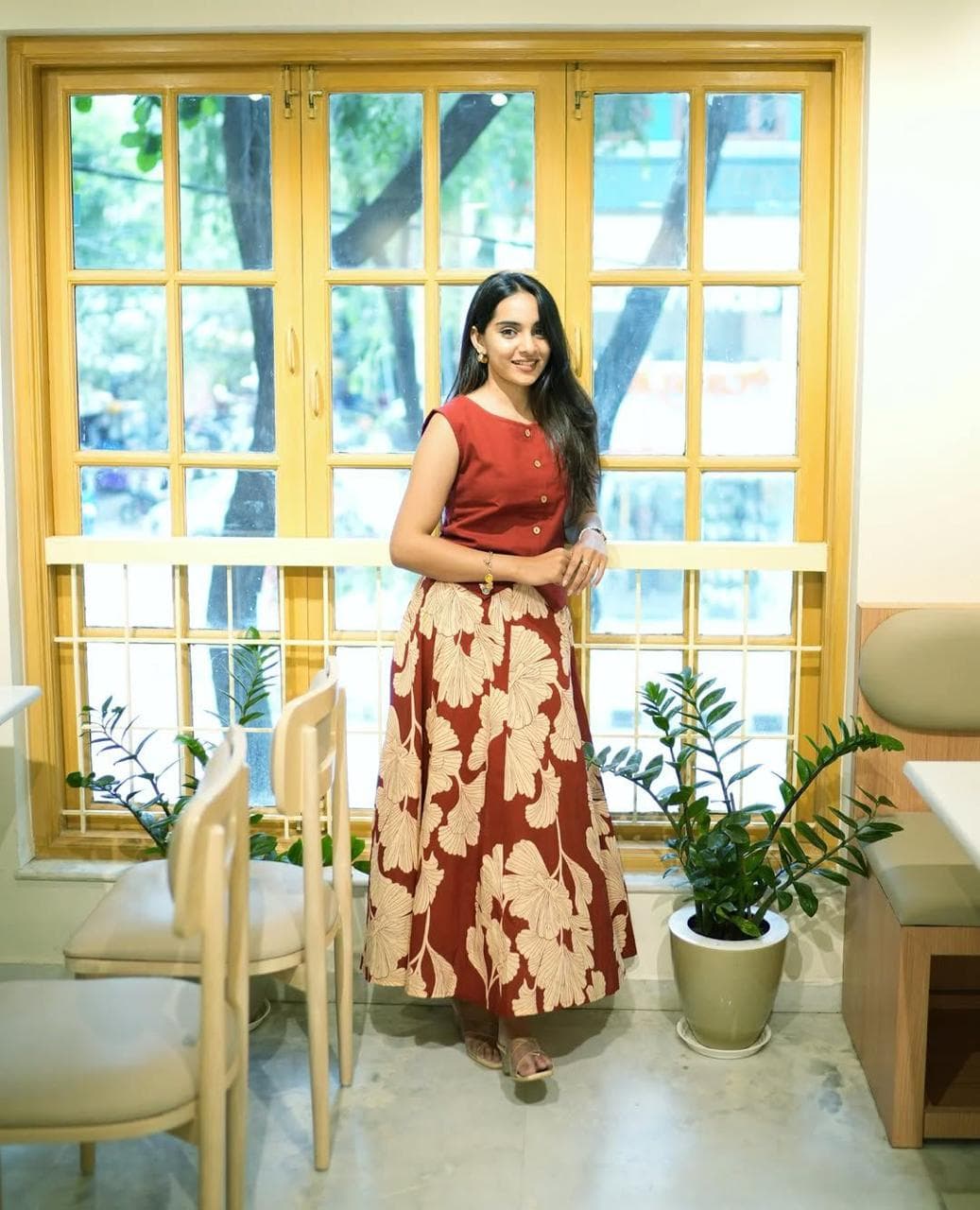 Top with skirt set - Racing Red